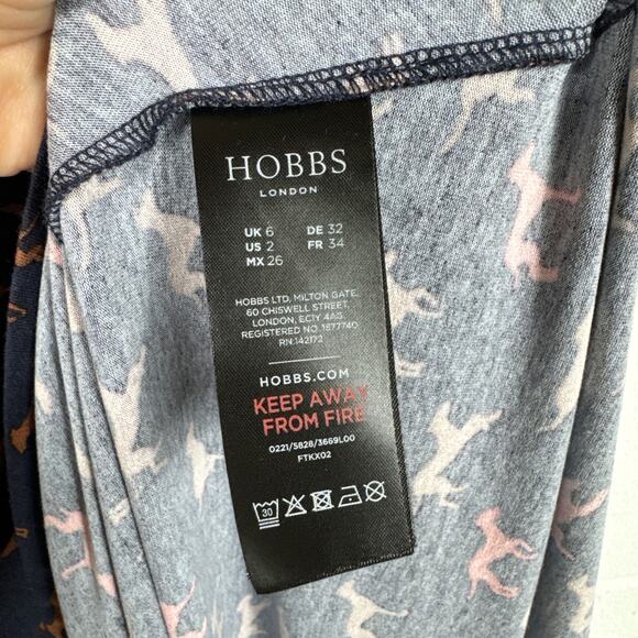 Hobbs London Dog‎ Print Midi Dress - Picture 5 of 8